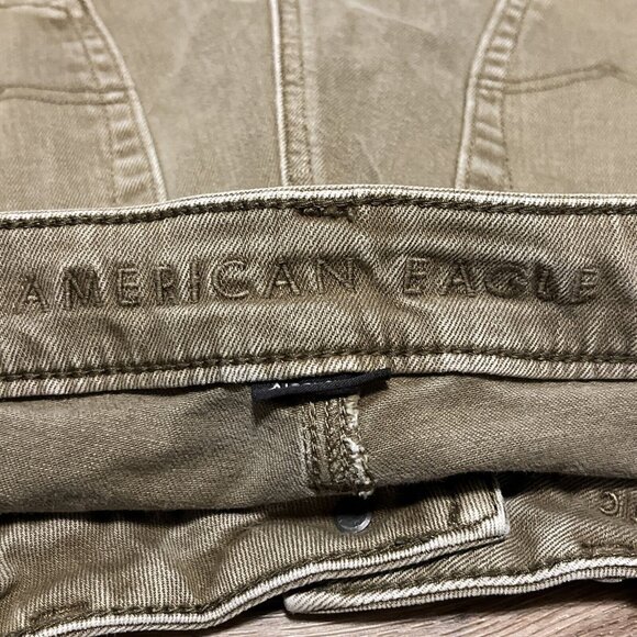Men's American Eagle AE Athletic Fit Denim Jeans SZ 28x32 Tan Stretch Modern - Picture 11 of 12